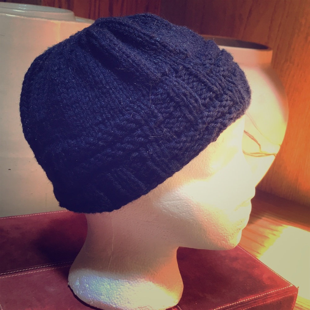 Handmade acrylic knit beanie